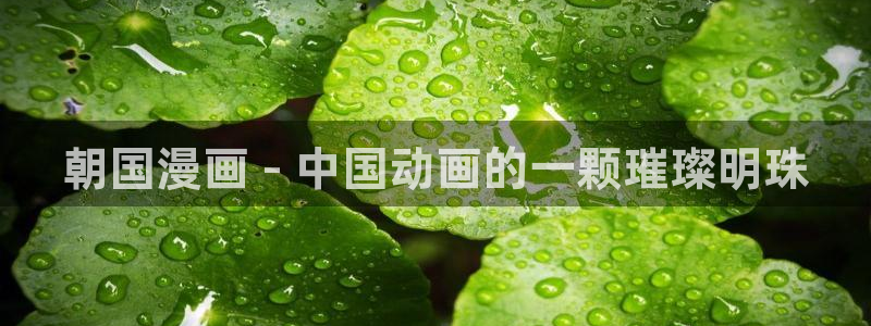 汗汗漫画ss：朝国漫画 - 中国动画的一颗璀璨明珠